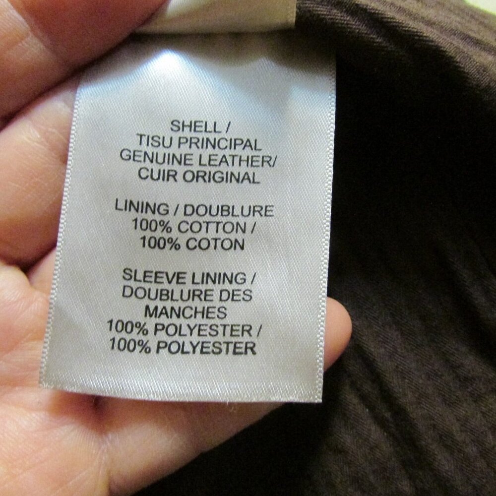 Superdry Dark Brown Leather Jacket - Picture 13 of 16